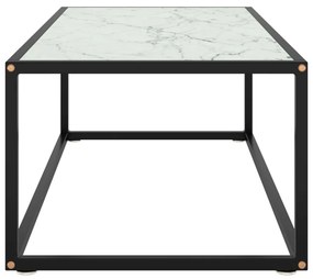 Mesa de centro 100x50x35 cm vidro mármore branco