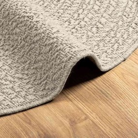 Tapete ZIZUR creme Ø 120 cm aspeto de juta interior e exterior