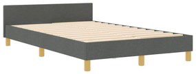 Cama vidaXL Cinza Escuro 120x200 cm em Tecido