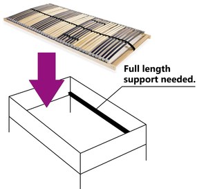 Estrado de ripas com 42 ripas 7 zonas 100x200 cm