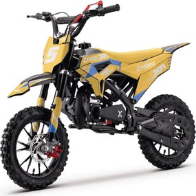 Mini Moto de cross a gasolina para crianças BNO Motors CROSS XM 50cc Amarela