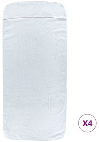 Toalhas de praia 4 pcs 60x135 cm tecido 400 GSM branco