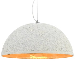 vidaXL Candeeiro suspenso branco e dourado Ø50 cm E27