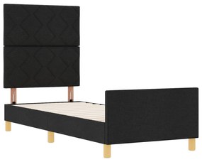 Cama vidaXL Preta 80x200 cm em Tecido