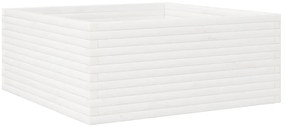 Vaso/floreira jardim 110x110x46 cm madeira pinho maciça branco