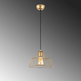 Chandelier Hakcu – Dourado Brilhante – 30 x 30 x 116 cm