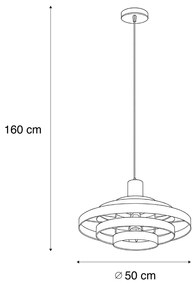 Candeeiro suspenso retro branco redondo - Halo Cirque Retro