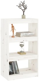 Estante/divisória 60x30x103,5 cm madeira de pinho maciça branco