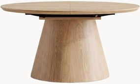 Mesa de jantar oval extensível em folha de carvalho Violette, 160 - 200 x 100 cm