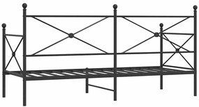 Cama de Dia sem Colchão 75x190 cm aço preto