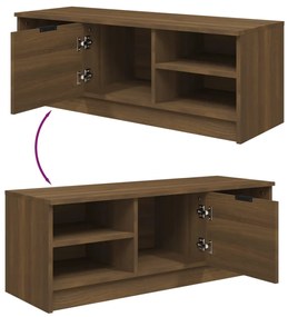 Móvel de TV Flix com 1 Porta e 4 Prateleiras de 102 cm - Castanho - De