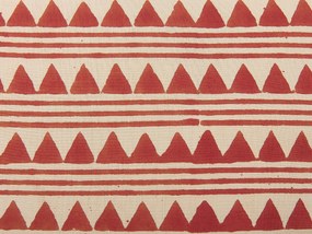 Almofada decorativa com padrão geométrico em algodão vermelho e creme 45 x 45 cm DEGLUPTA Beliani