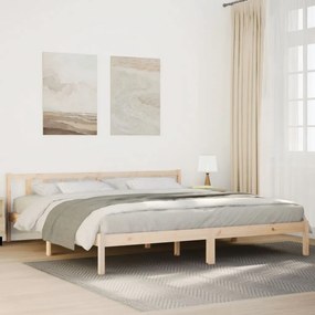 Cama extra longa sem colchão 180x220 cm madeira de pinho maciça