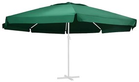 vidaXL Tecido de substituição p/ guarda-sol de exterior 610 cm verde