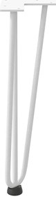 Pernas de grampo para mesa de centro 4 peças, branco, 42 cm, aço maciç