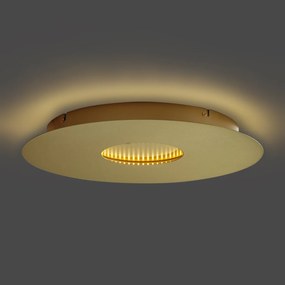 Plafon moderno dourado 40cm incl. LED regulável em 3 níveis - Morning Moderno