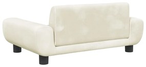 Cama para cães 70x45x33 cm veludo cor creme