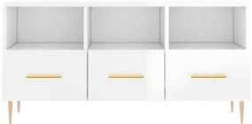 Móvel para TV 102x36x50 cm derivados madeira branco brilhante