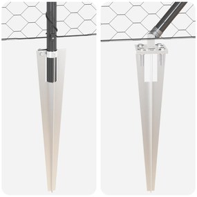 Conjunto de Cercamento Conjunto de 2 Cinza Metal Padrão Durável