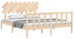 Cama sem colchão 160x200 cm madeira de pinho maciça