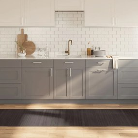 vidaXL Tapete retangular 70x1000 cm bambu castanho-escuro