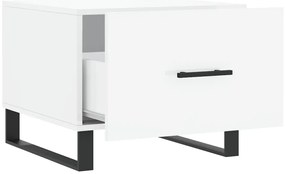 Mesas de centro 2 pcs 50x50x40 cm branco brilhante