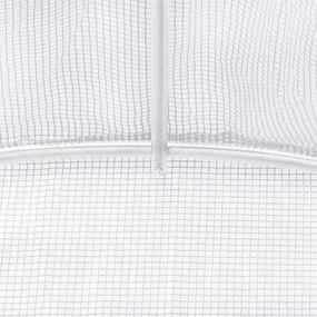 Estufa com estrutura de aço 6 m² 3x2x2 m branco