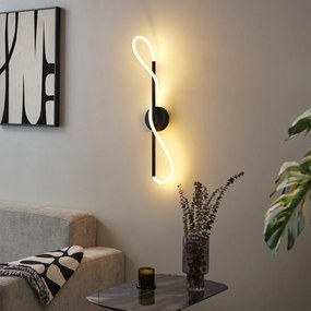 Plafon Moderno Preto Incl. LED Regulável em 3 Níveis - Keri