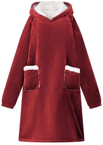 vidaXL Sweatshirt manta Vermelho Bordeaux M Fleece e Flanela