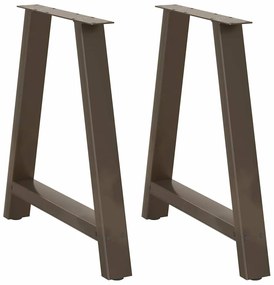 Pés de mesa de jantar em formato A, 2 peças, 80x (72-73) cm, aço