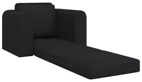 Sofá Cama 2-em-1 Preto 98x71x83 cm Tecido