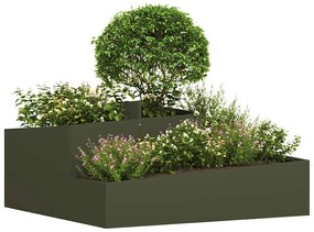 Vasos &amp; Plantadeiras Verde-azeitona Metal 100 cm de comprimento
