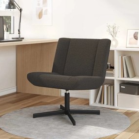 vidaXL Cadeira de Acento Cinza Escuro Tecido com Base de Metal Médio