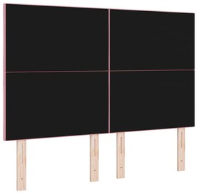 Cabeceira LED Rosa com Design de Blocos de Diamante 160 cm