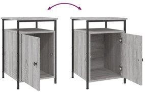 Mesas cabeceira 2 pcs 40x42x60cm deriv. madeira cinzento sonoma