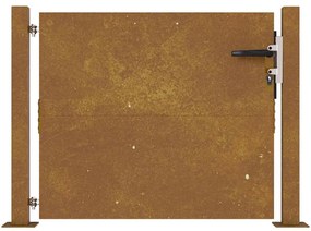 Portão de jardim 105x80 cm aço corten