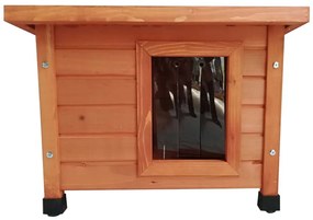 Casa de exterior para gatos 57x45x43 cm madeira castanho