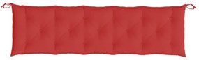 Almofadão p/ banco de jardim 180x50x7cm tecido oxford vermelho