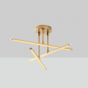 Chandelier Ledflower – Dourado – 51 cm x 26 cm x 51 cm