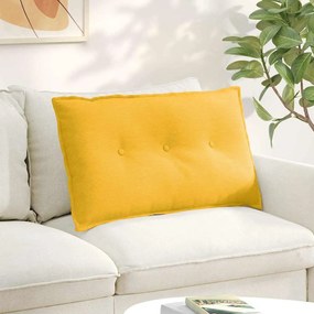 vidaXL Travesseiro para Costas Amarelo Claro 80 x 50 cm
