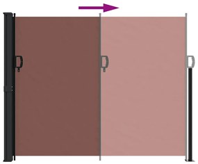 Toldo lateral retrátil 160x600 cm castanho