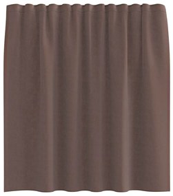 Cortinas de voile com bolsos para varão 2 pcs castanho