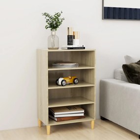 vidaXL Aparador 57x35x90 cm contraplacado cor carvalho sonoma