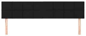 Cabeceira de cama 2 pcs tecido 100x5x78/88 cm preto
