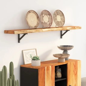 vidaXL Prateleira de parede retangular 160x20x2,5 cm acácia maciça