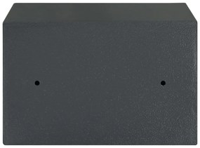 Cofre com Fechadura de Chave Cinza Escuro 20x31x20 cm Aço