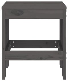 Bancos de jardim 2 pcs 40x36x45 cm pinho maciço cinzento