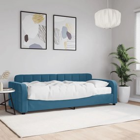 vidaXL Sofá-cama com colchão 80x200 cm veludo azul