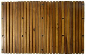 2 pc Tapetes de banho de acácia 80 x 50 cm