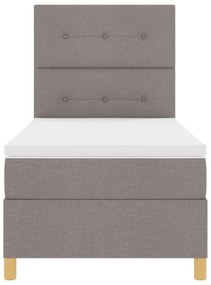 Cama Box com Colchão Taupe 100x200 cm Tecido